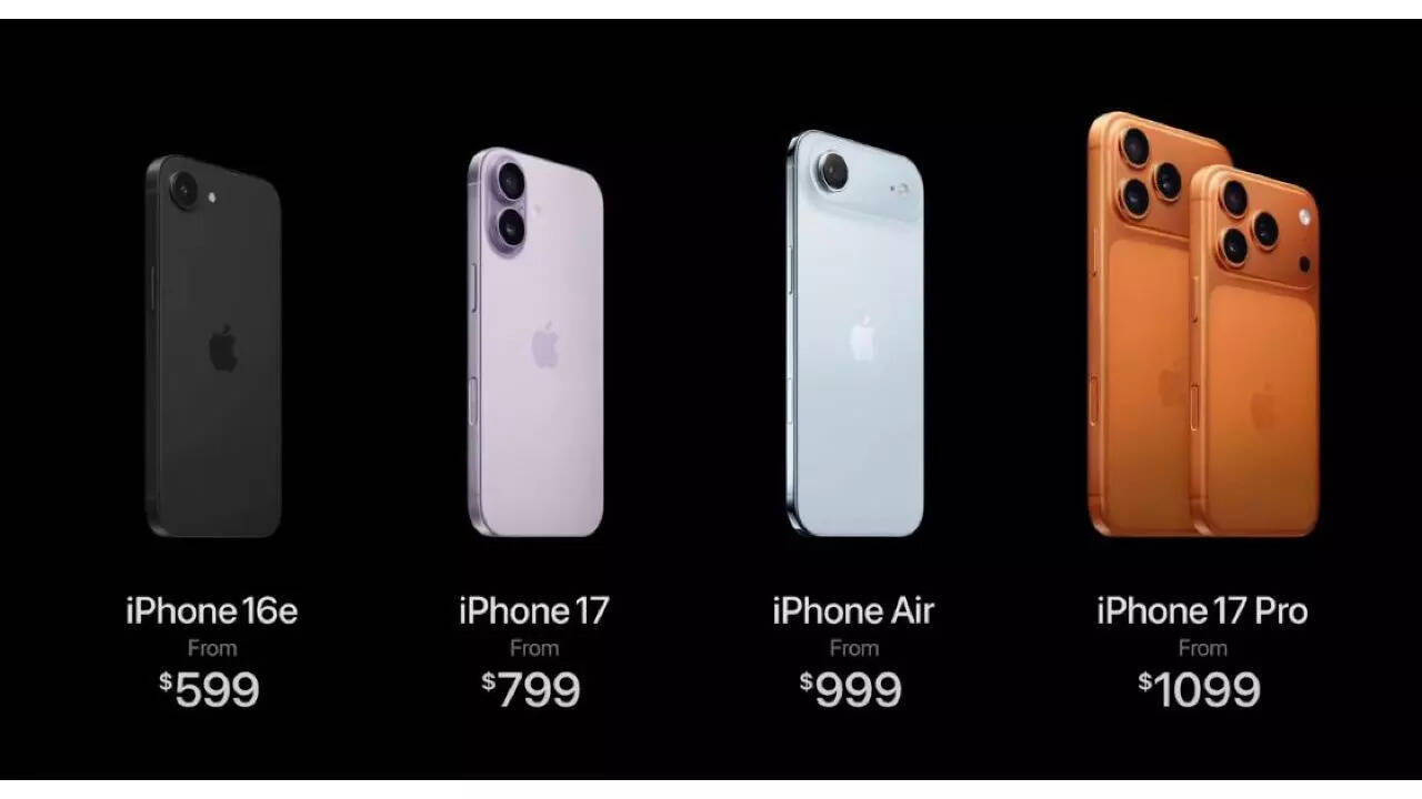 US prices of iPhone Air, iPhone 17, iPhone 17 Pro and iPhone 17