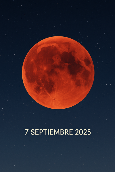 La Luna se viste de rojo: así será el eclipse lunar total del 7 de septiembre de 2025