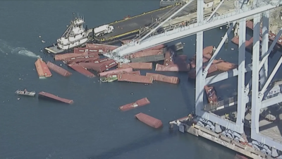  Over 60 containers fall into water at Long Beach port; no injuries reported