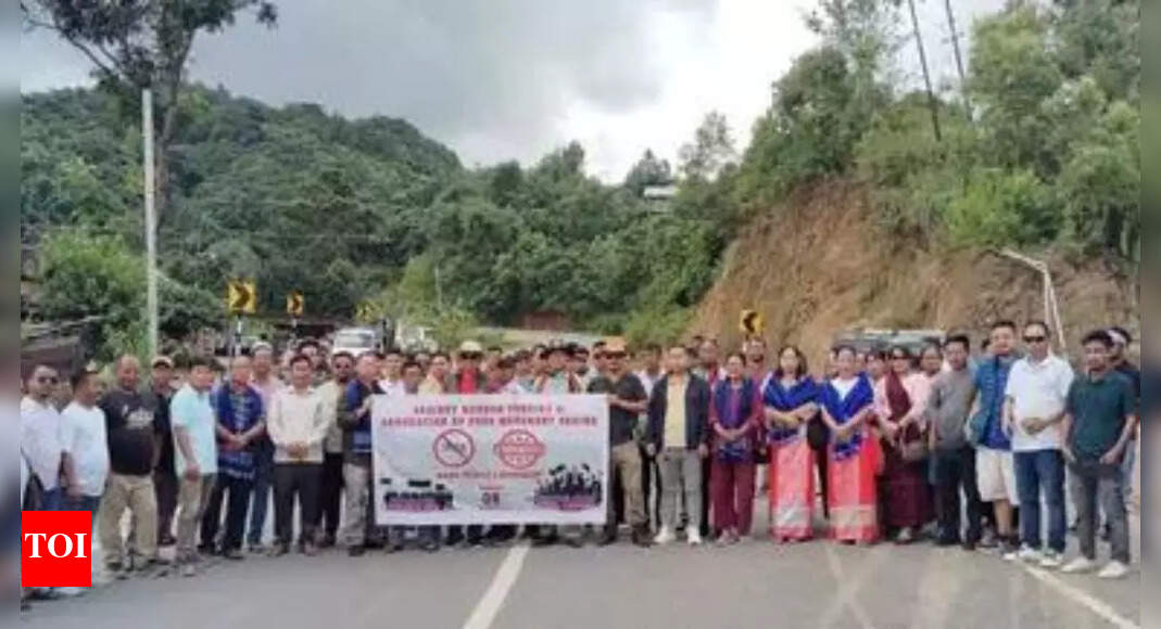 Now, Naga outfit blocks Manipur NH to oppose border fencing
