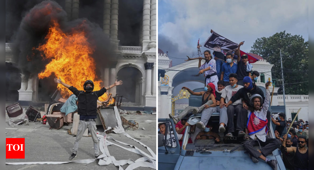<div>Nepal 'GenZ' protests: 5-time PM Deuba left bleeding; FM chased and thrashed — harrowing visuals go viral</div>