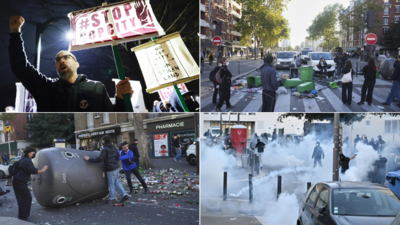 France protests: Over 200 arrested; bus set on fire, trains blocked - what has triggered 'climate of insurrection'?