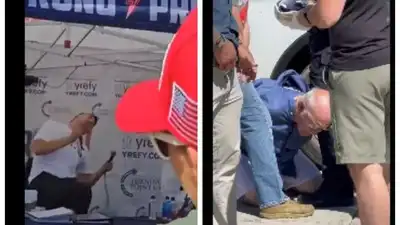 Who is the Charlie Kirk shooter? Viral video shows elderly man being detained by police