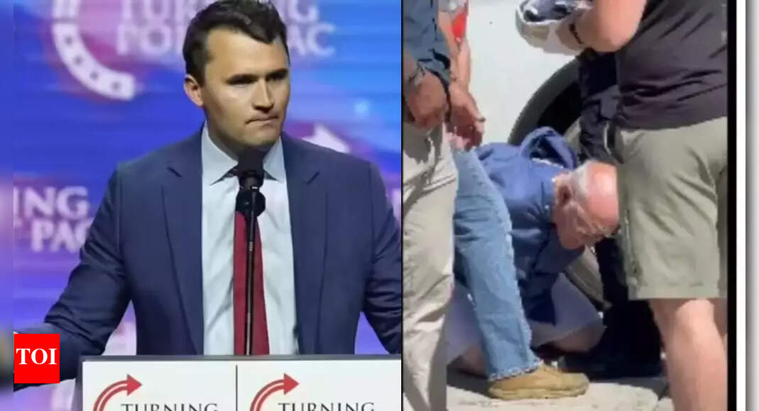Who is Charlie Kirk shooter? Viral video shows elderly man being detained by police
