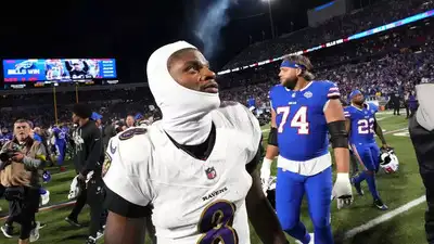 Lamar Jackson apologizes to Bills fan he shoved during heated Week 1 confrontation in Buffalo, tells him to 'chill next time'