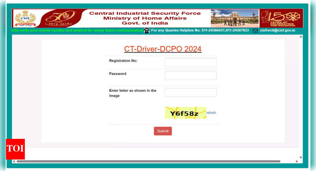 CISF PET and PST admit card 2025 released for constable driver recruitment at cisfrectt.cisf.gov.in; download here