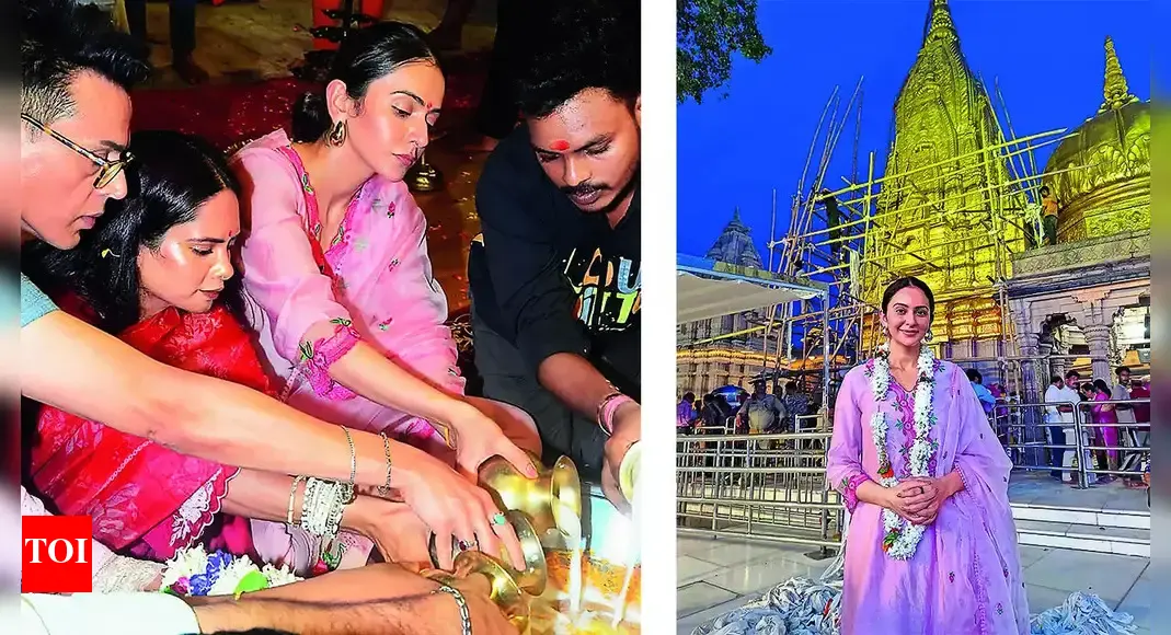 Ganga arti charms Rakul Preet amidst Prayagraj shoot