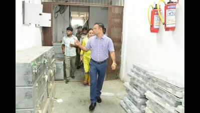 DM inspects EVMs, poll preparations in Bhagalpur