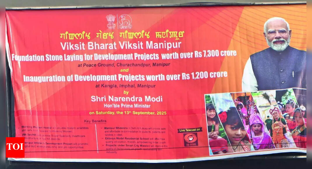 PM Modi's Manipur visit: Billboards with his face make it official