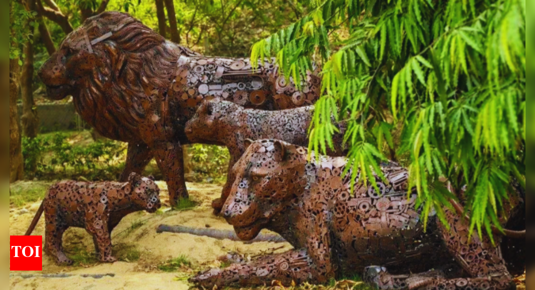 Noida’s Jungle Trail: 500 tonnes of scrap turned into a wildlife park