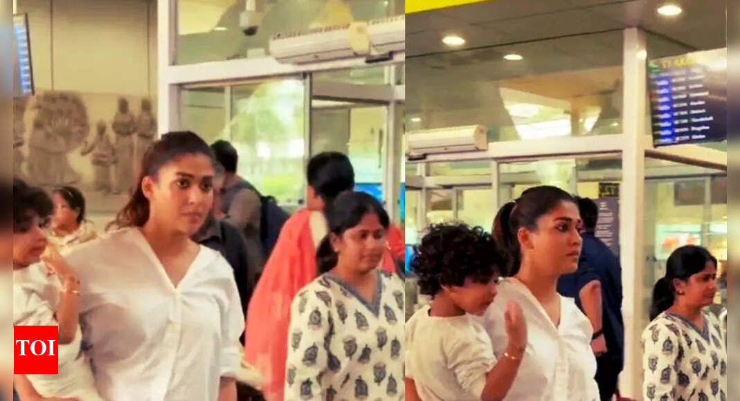 Nayanthara’s tender airport moment: 'Mookkuthi Amman 2' actress along with twin sons, Uyir and Ulag is pure love