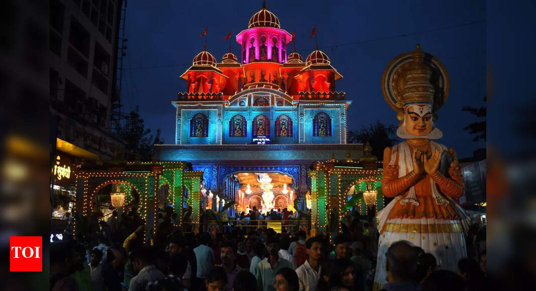 Majestic idols and themed decorations bring alive the festive spirit of Ganeshotsav