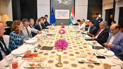  Piyush Goyal hosts European commissioners; both sides reaffirm commitment to 'early conclusion'