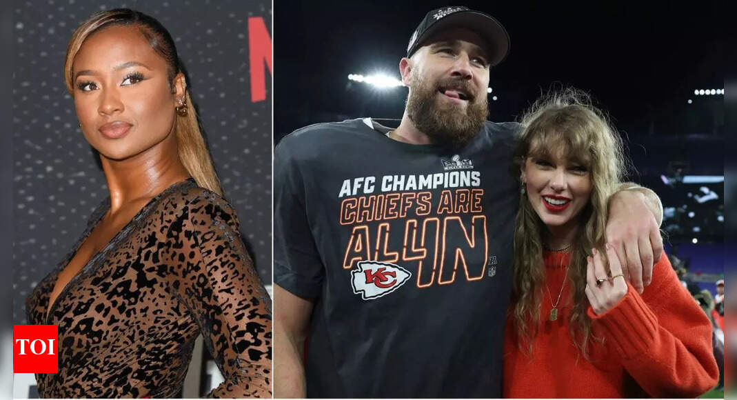 Kayla Nicole shuts down question about Travis Kelce and Taylor Swift’s engagement in tense red carpet moment