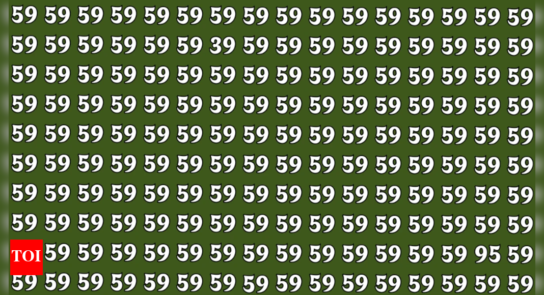Optical illusion: Only a street-smart person would be able to spot two odd numbers in the sea of 59