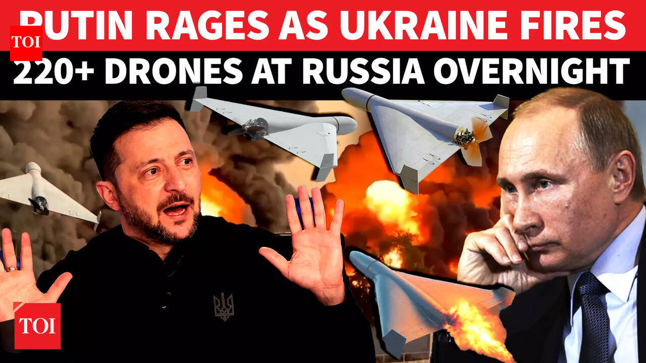 Putin’s Fury To Hit Ukraine After Drone Attack Triggers Fire At Russian ...