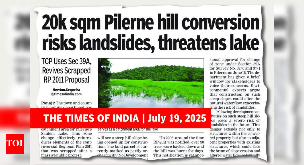 NGT notice to Goa govt on TOI’s hill-cutting report