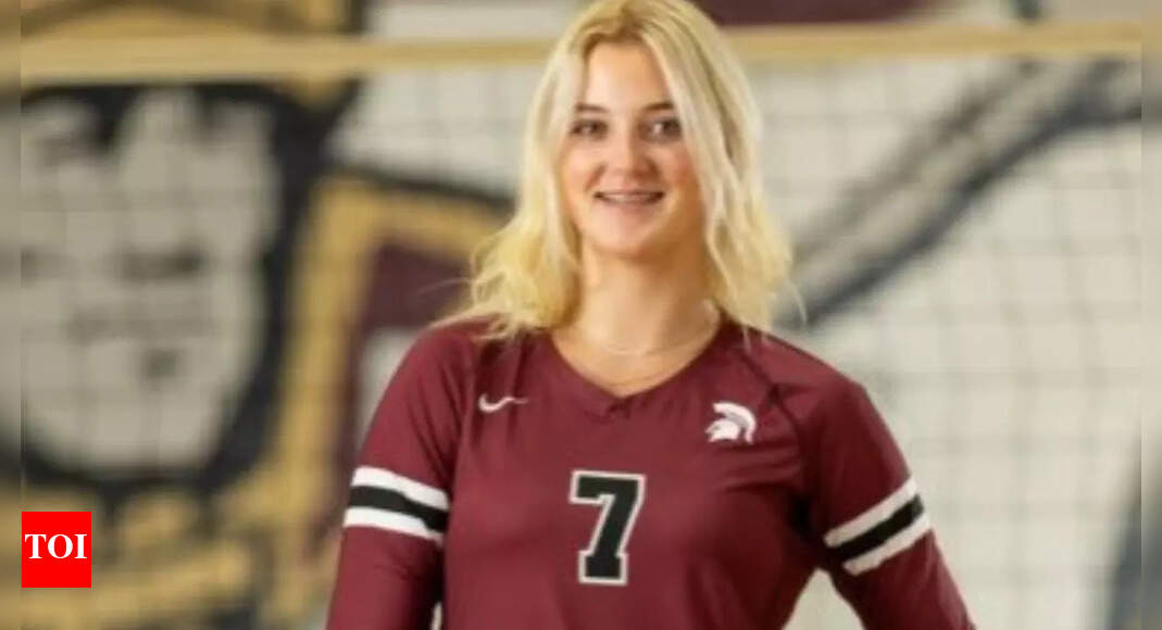 Ryanne Brubaker goes viral as six foot eight teenager dominates high school volleyball