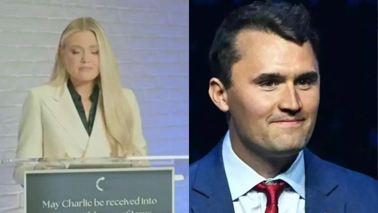 Laid down his life for me, our nation': Charlie Kirk's wife Erika pays  tribute; told 3-year-old 'daddy's on a work trip with Jesus' - The Times of  India