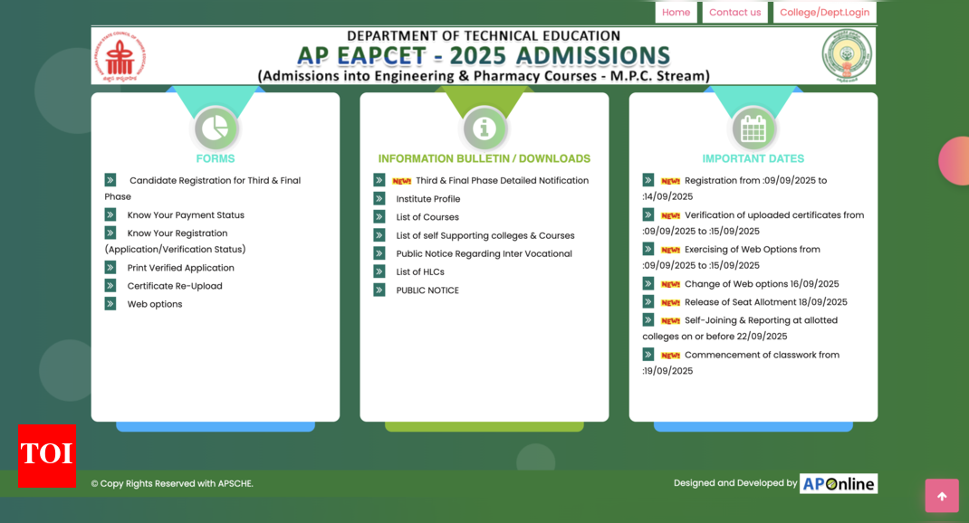 AP EAMCET 2025 counselling registration deadline extended: Check by when and how to apply online here