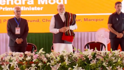  PM pays first visit to violence-torn state; inaugurates developmental projects worth Rs 7,300 crore