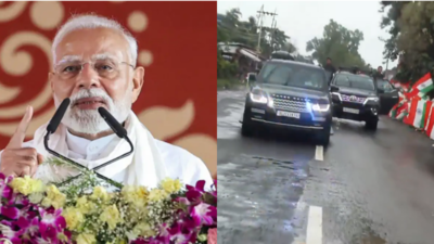 पीएम मोदी मणिपुर यात्रा: मजबूत बारिश के बल का परिवर्तन; रैली के स्थान पर जाने के लिए सड़क से यात्रा करें