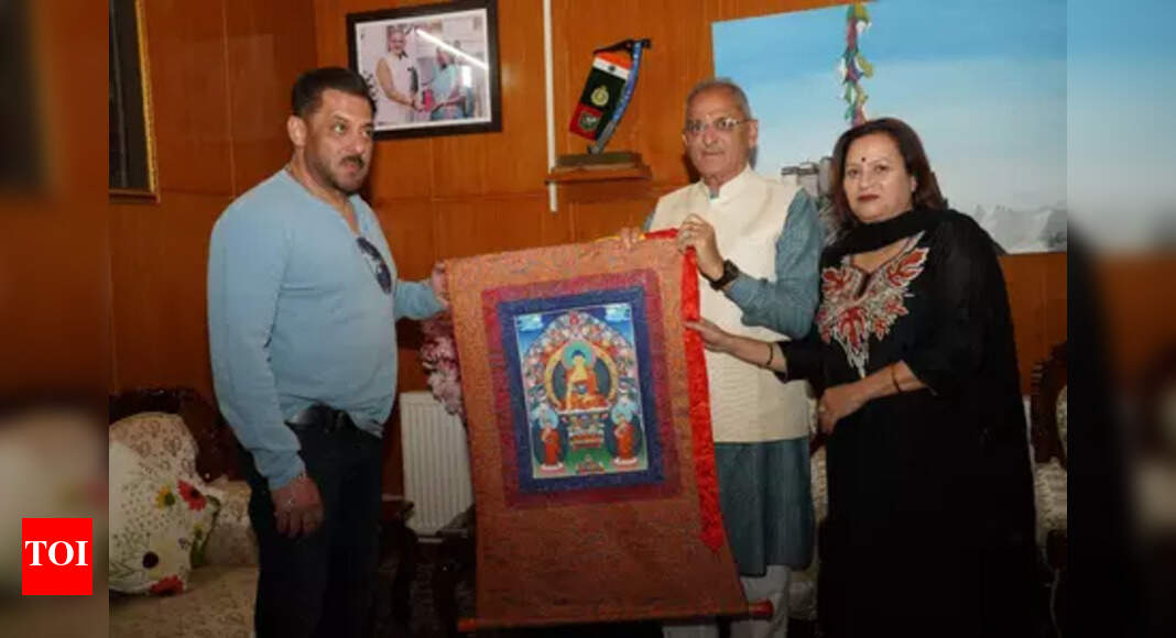 Salman Khan visits Ladakh Lieutenant Governor Kavinder Gupta while filming 'Battle of Galwan'