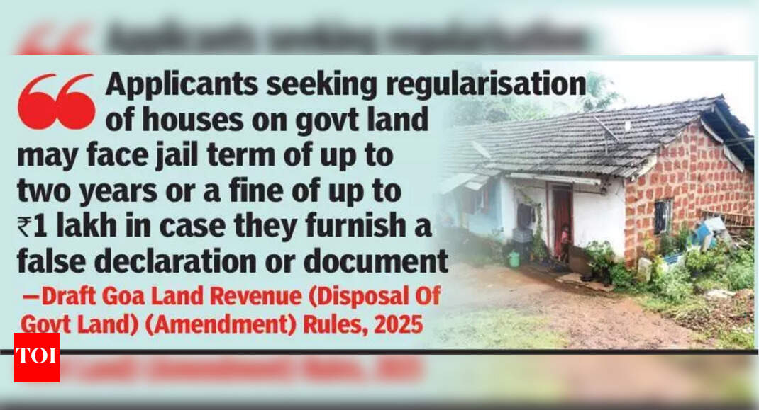 Can’t sell regularised houses on Goa govt land for 20 years: Draft rules