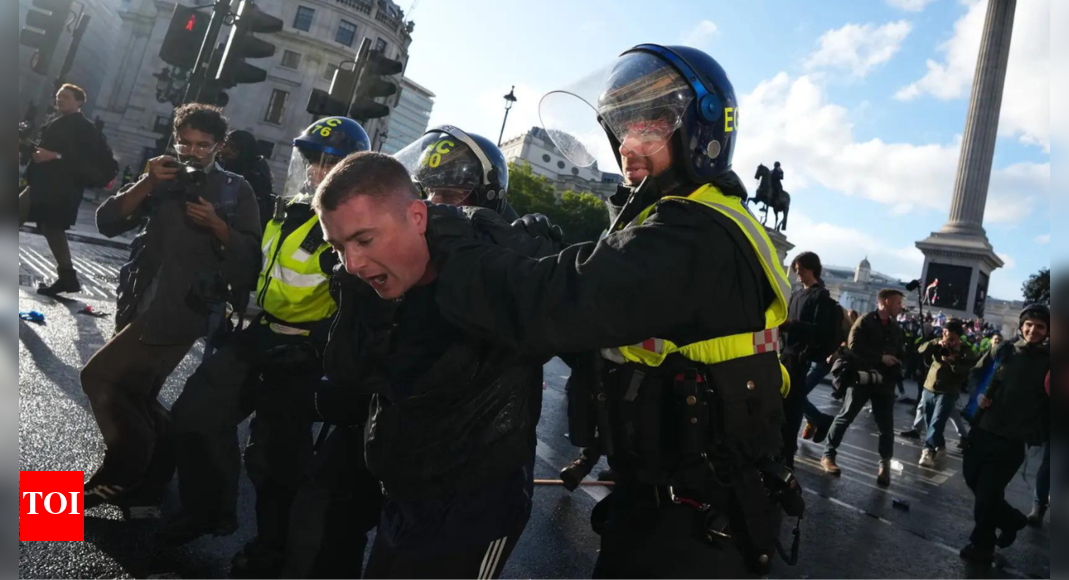 'Bottles, flares, projectiles' hurled: Far-right London rally draws record crowds; why they are protesting