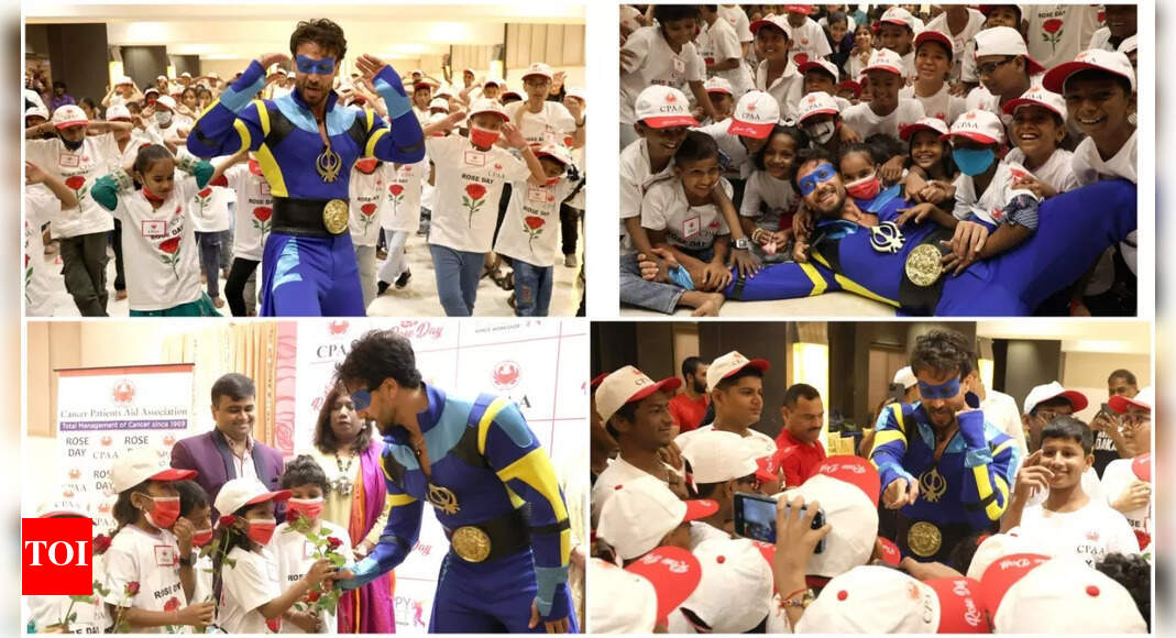 Tiger Shroff turns superhero again at CPAA’s National Cancer Rose Day celebration