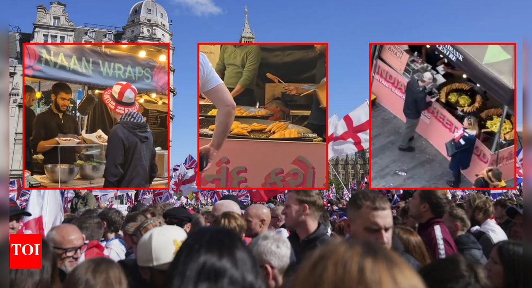 <div>Irony! Anti-immigrant protesters at Tommy Robinsons Unite the Kingdom rally feast on Indian onion bhajis -watch</div> <div>Irony! Anti-immigrant protesters at Tommy Robinson's 'Unite the Kingdom' rally feast on Indian onion bhajis -watch</div>