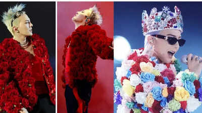 G-Dragon wraps himself in roses, proves his fashion icon status