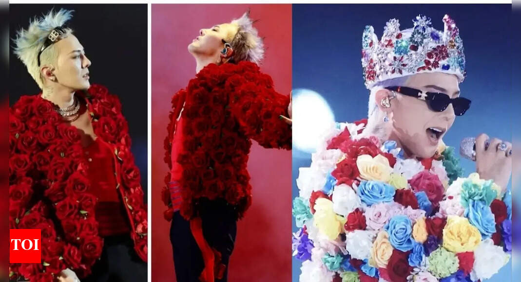 G-Dragon wraps himself in roses, proves his fashion icon status