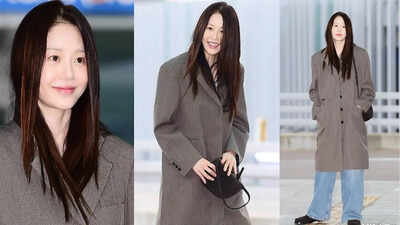 Korean star Go Hyun-jung's effortless airport look is a hit!
