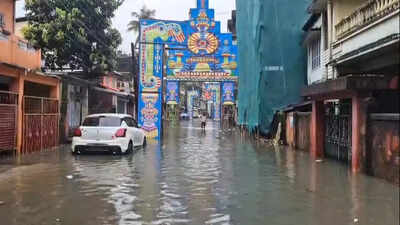 Heavy rain submerges Silchar, disrupts Durga Puja preparations
