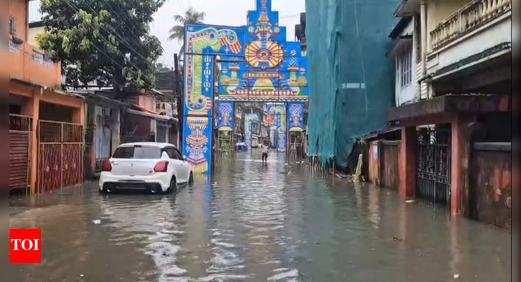Heavy rain submerges Silchar, disrupts Durga Puja preparations