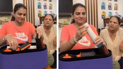 Viral video: Desi mom’s reaction to daughter’s ₹50,000 hair dryer has internet in splits