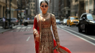 Rashmika Mandanna turns bustling avenues of Manhattan into her runway in alluring anarkali