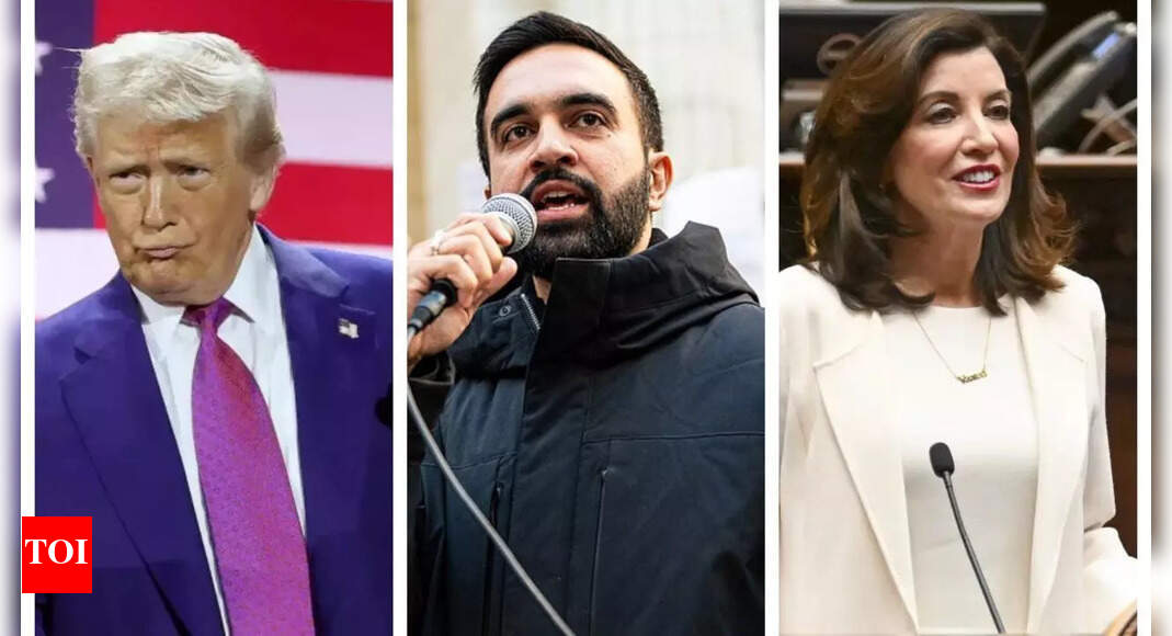 <div>'How can...': Trump can't believe Kathy Hochul endorsed 'Liddle communist' Zohran Mamdani, threatens to stop funds</div>