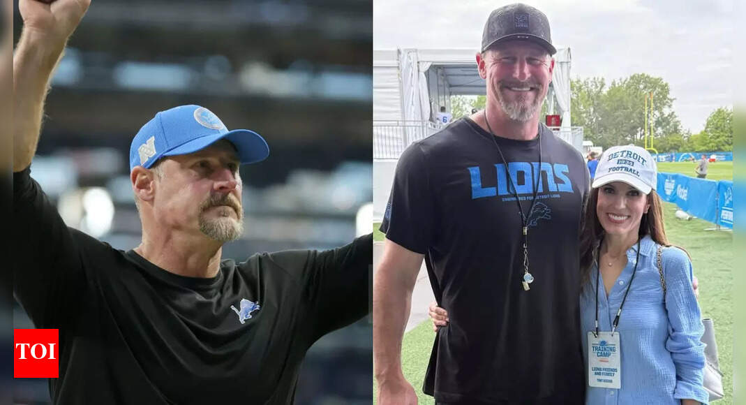 Dan Campbell’s wife posts viral photo of lion carrying bear cub after Detroit Lions crush Chicago Bears in Week 2