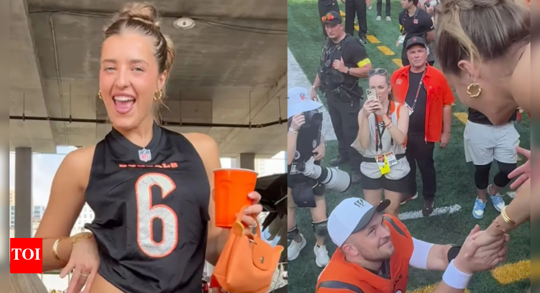 Viral video captures Jake Browning and fiancée Stephanie Niles’ touching moment after Bengals victory vs Jaguars