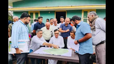 RS member Maken inspects land for sports hostel in Kodagu