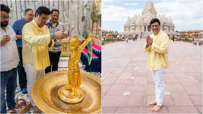 Govinda finds peace at the Swaminarayan Temple in New Jersey, see pictures