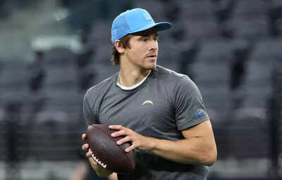 Justin Herbert shocks NFL as he flips the middle finger on arrival at Allegiant Stadium before Raiders clash
