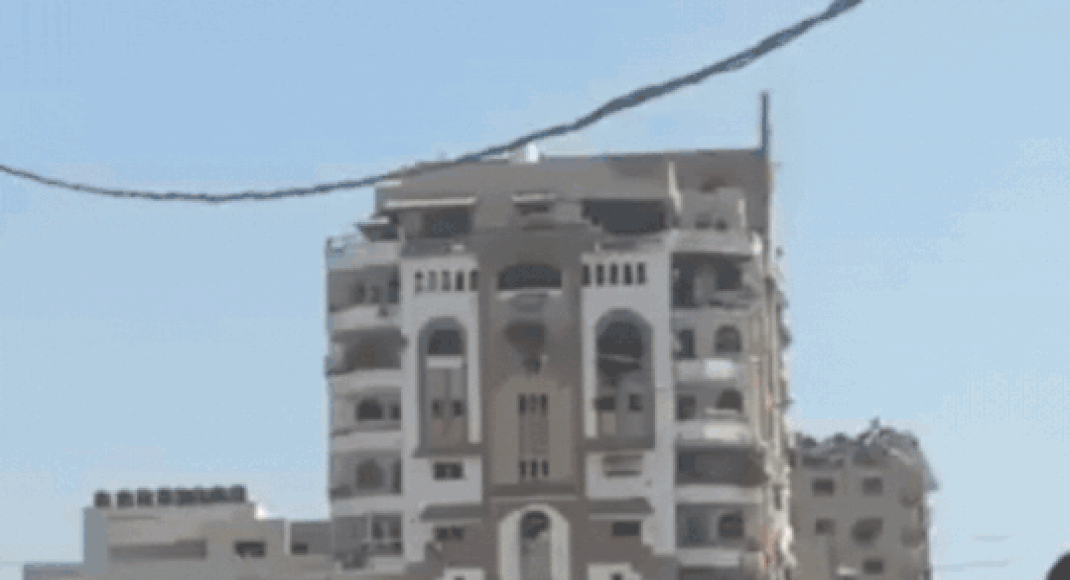 'Gaza is burning': Video shows building razed to rubble as Israel begins major offensive