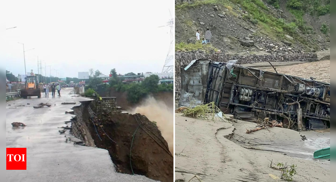 Roads blocked, vehicles swept away: Cloudburst in Himachal, Uttarakhand; heavy rains trigger floods, landslides