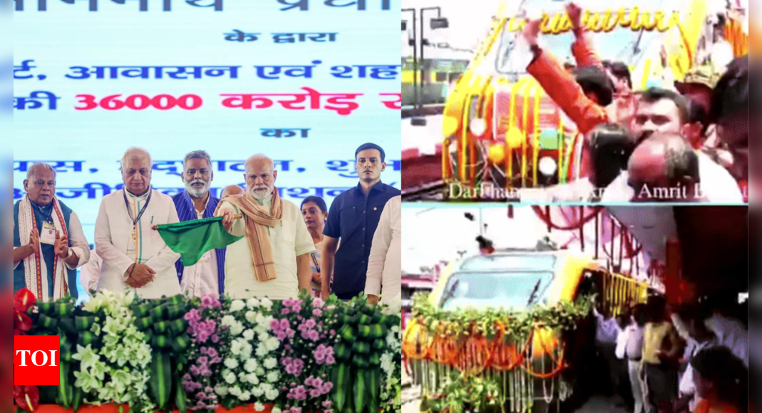 Rail connectivity boost for Bihar! 4 new trains flagged off by PM Modi - Check details on new Vande Bharat, Amrit Bharat and more