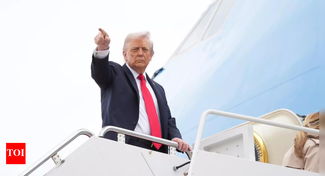 'Going to be a very big thing': Trump lands in UK; Air Force One touches down at Stansted airport