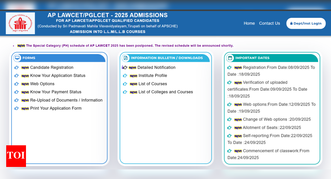 AP LAWCET counselling registration 2025 window extended: Direct link to apply here
