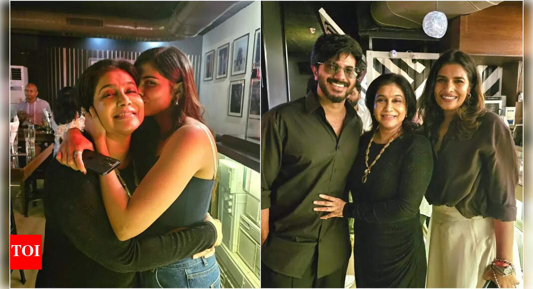 'Lokah': Kalyani Priyadarshan and mother Lissy celebrate success, Dulquer Salmaan and sister Surumi joins